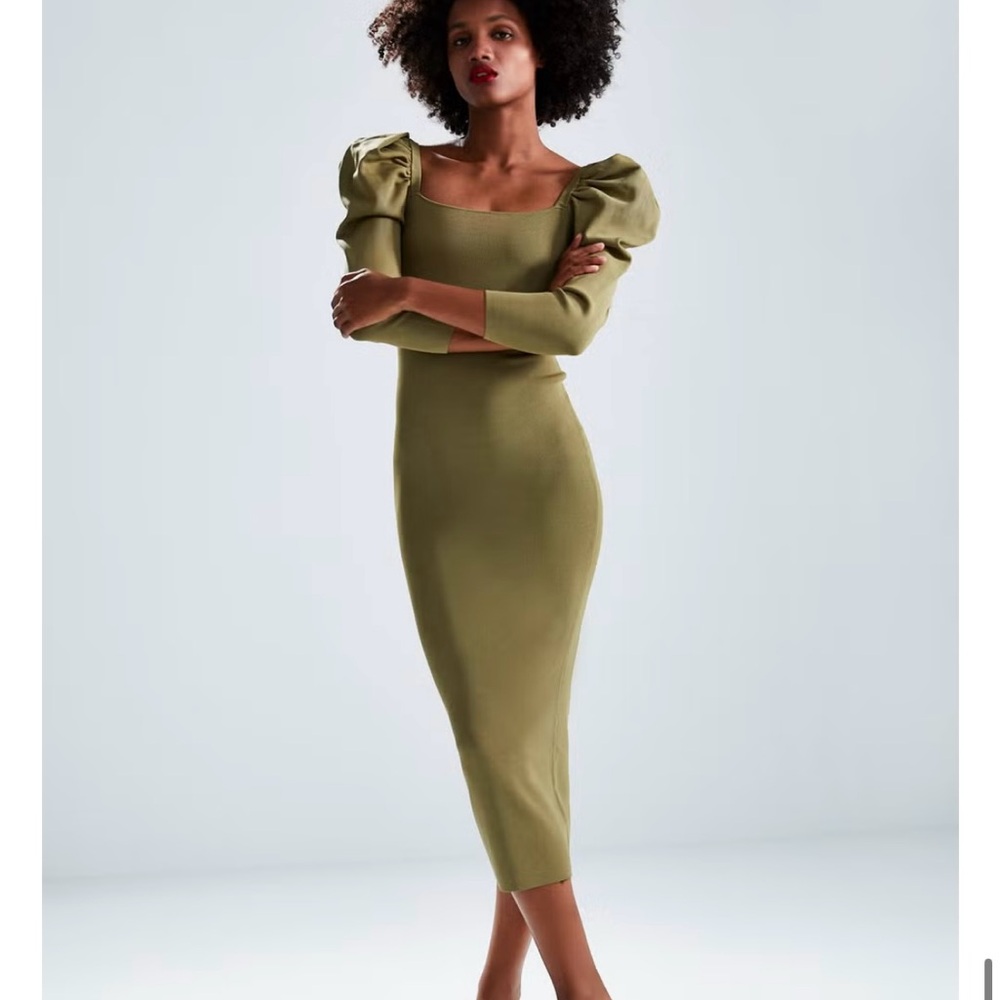 Zara Puff Sleeve Bandage Dress